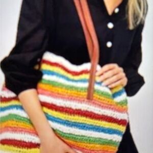 Colorful Striped Tote Bag by J Crew